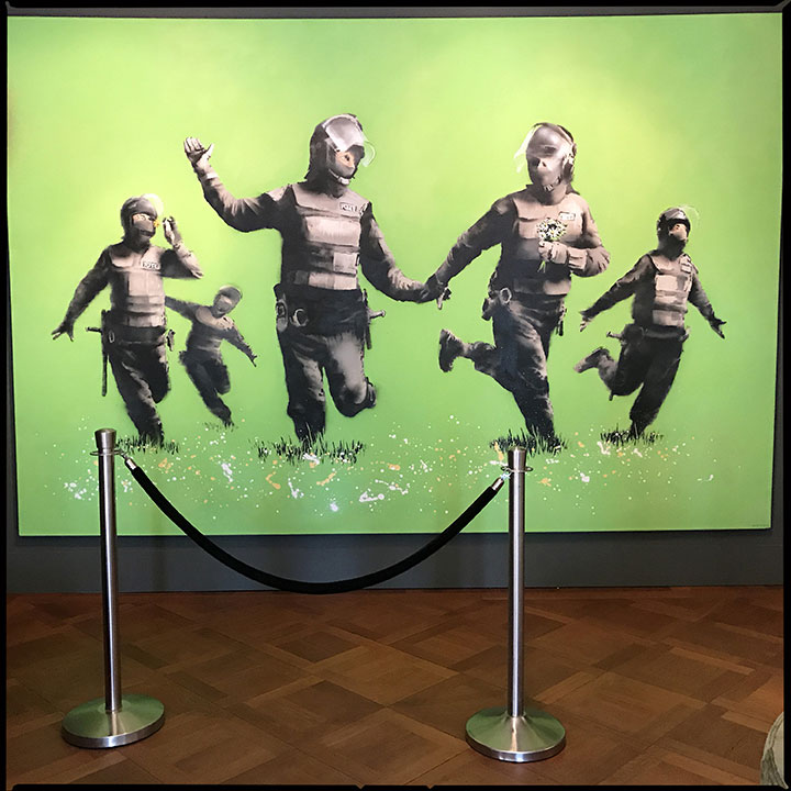 Banksy exhibit at Museo Moco in Amsterdam, Netherlands