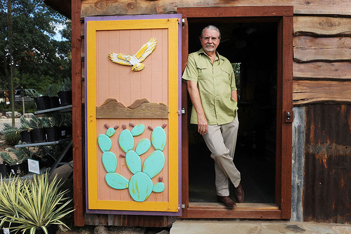 John Dromgoole of The Natural Gardener standing in a doorway